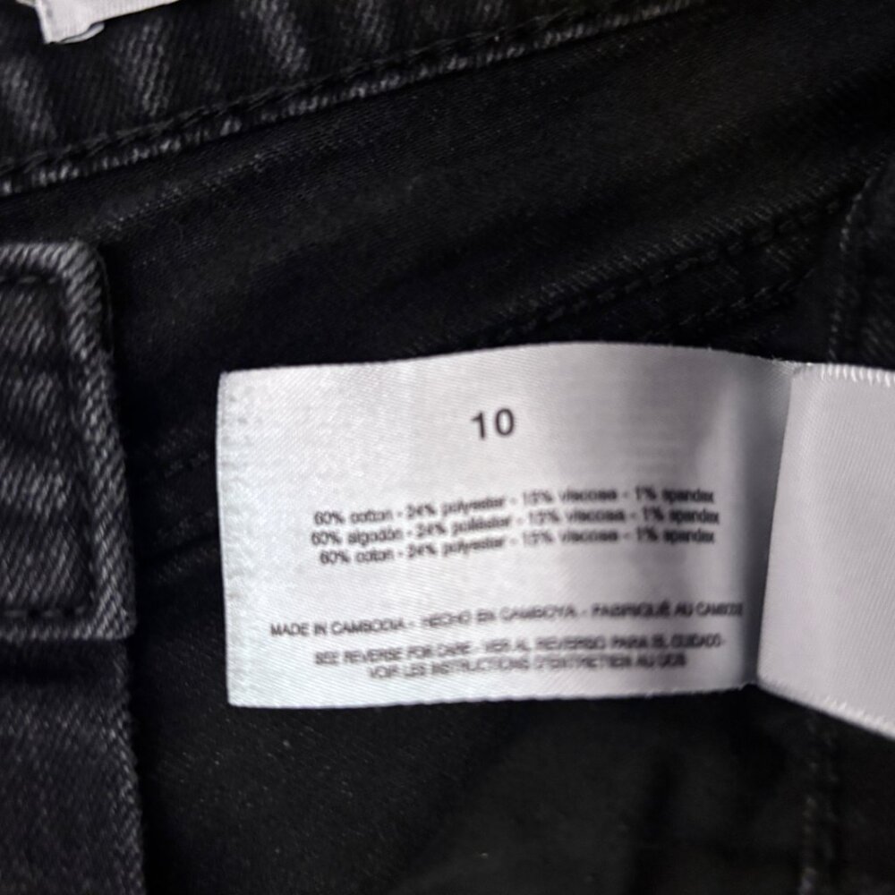Social Standard Jeans Women’s Size 10 High Rise Crop Straight Black Denim - Picture 11 of 13